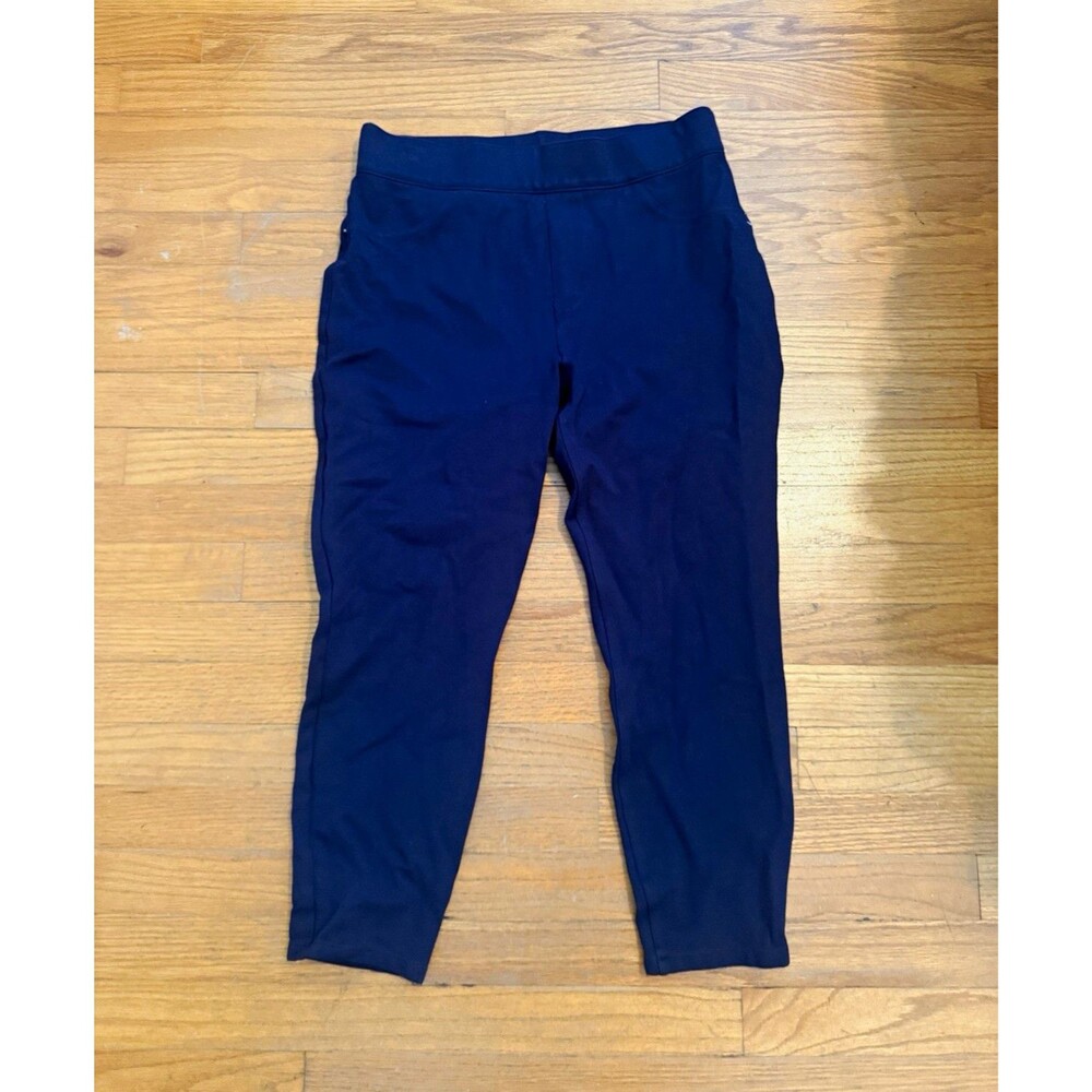 SPANX Women’s Regular Size L Navy Solid Ankle Leggings Pants